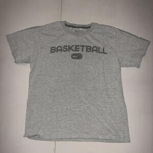Vintage Nike grey basketball tee with a relaxed fit basketball